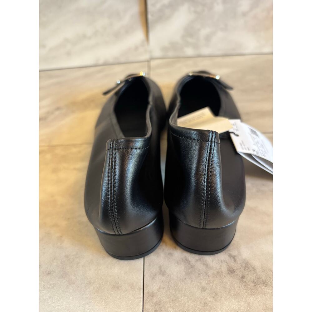 Mango MNG Women’s Buckle Leather Shoes Black Block Heel Size 9.5 New With Flaw - Picture 4 of 8